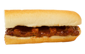 A BBQ Rib Sandwich